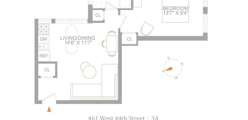 461 West 44th Street, Unit 3A, Manhattan, NY