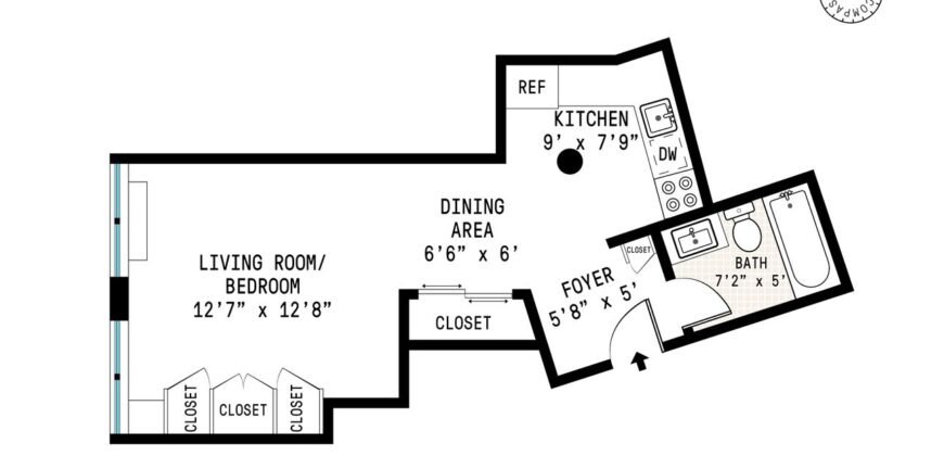 Studio à Venda em Greenwich Village – Manhattan, Nova Iorque