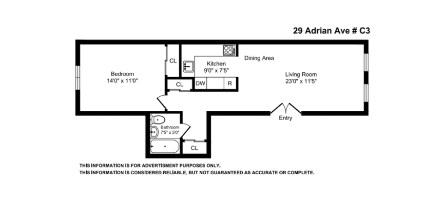 Apartamento de 1 Quarto à Venda em 29 Adrian Avenue – Manhattan, Nova Iorque